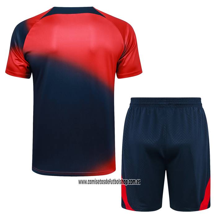 Chandal del Paris Saint-Germain 23-24 Manga Corta Rojo y Azul - Pantalon Corto